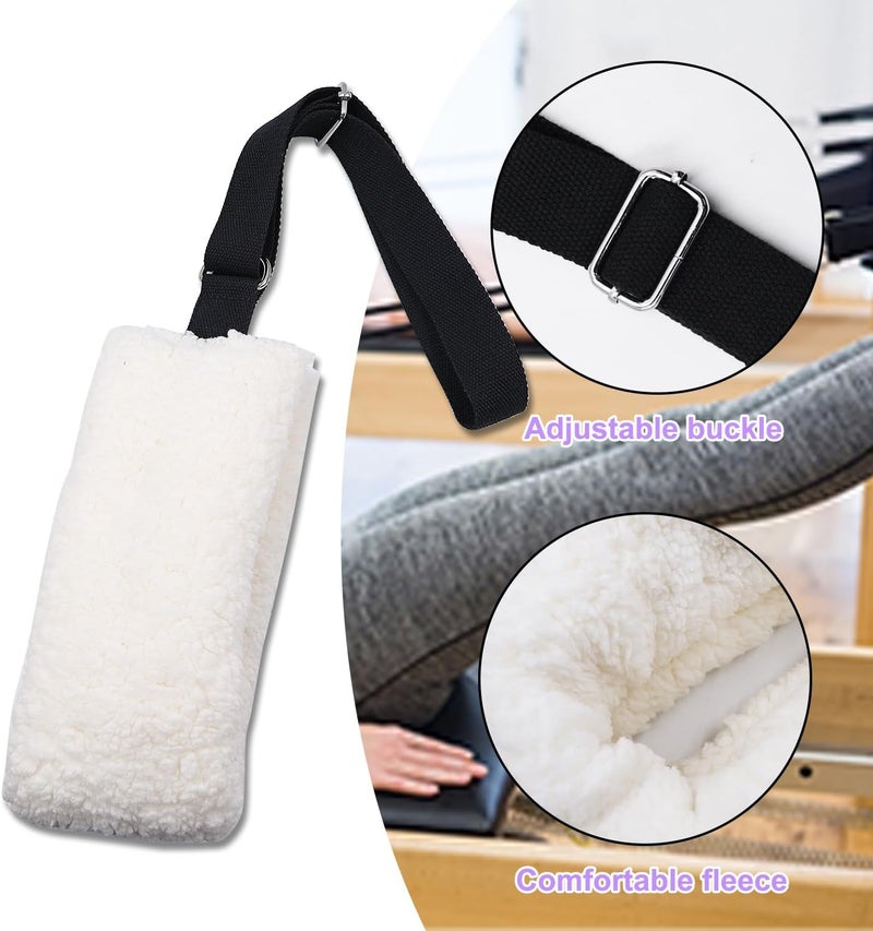 Lights Mountain Adjustable Pilates Fuzzies Straps - Premium Plush Cuffs for Pilates Cadillac Reformer, Pilates Equipment for Home and Studio, Provides Comfort, Stability, and Support During Workouts - Image 3